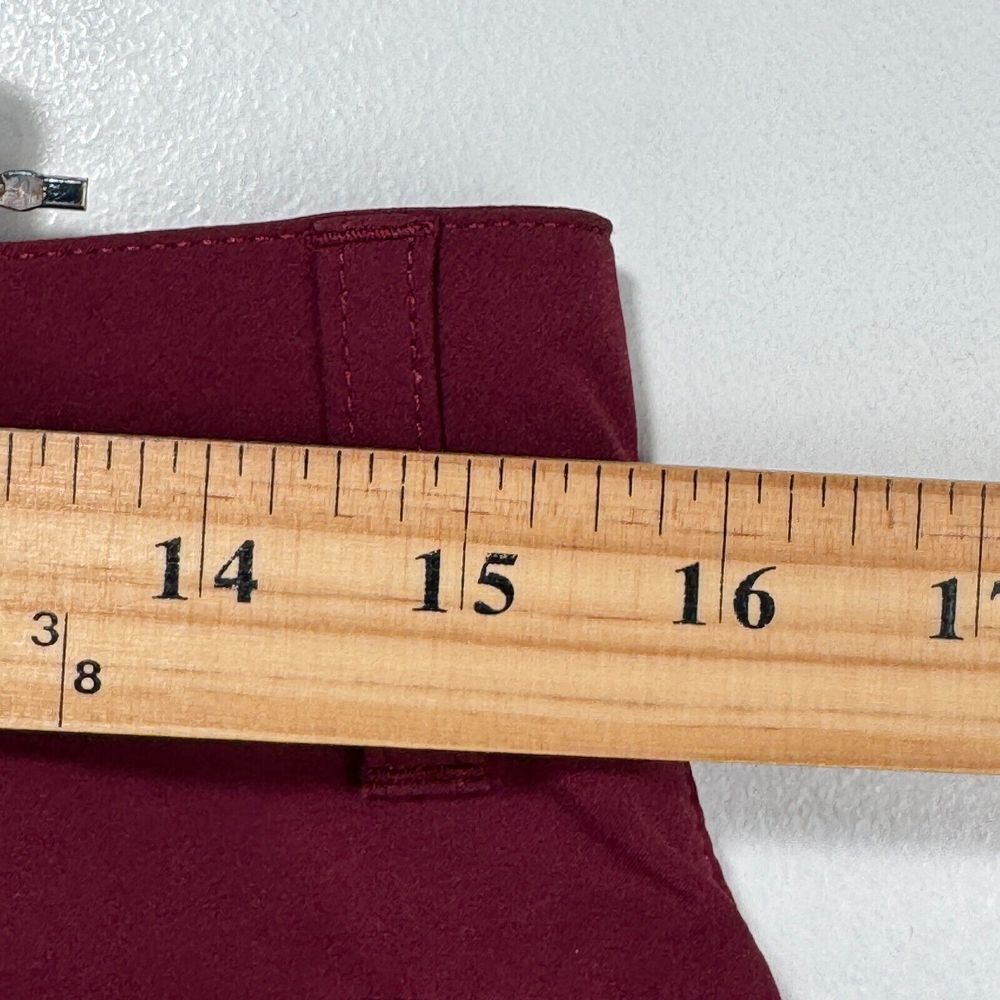 Eddie Bauer Cropped Traveler Pants Women Size 6 Maroon Pink Wicking Stretch - Picture 7 of 10